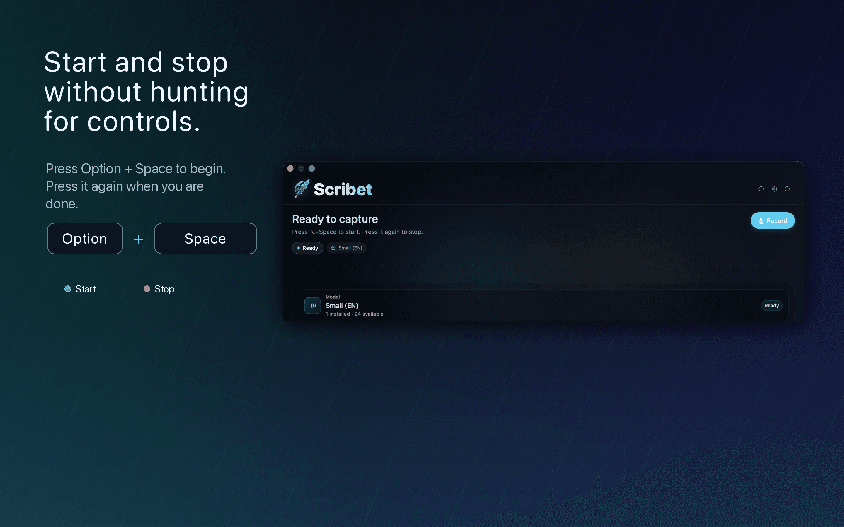 Scribet shortcut workflow